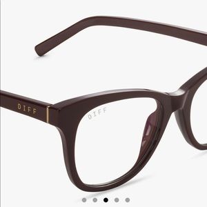 Brand new DIFF eyewear with blue blocker lenses.
